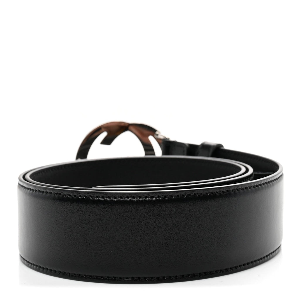 Gucci Plutone Calfskin Interlocking G 40mm Belt 85 34 Black