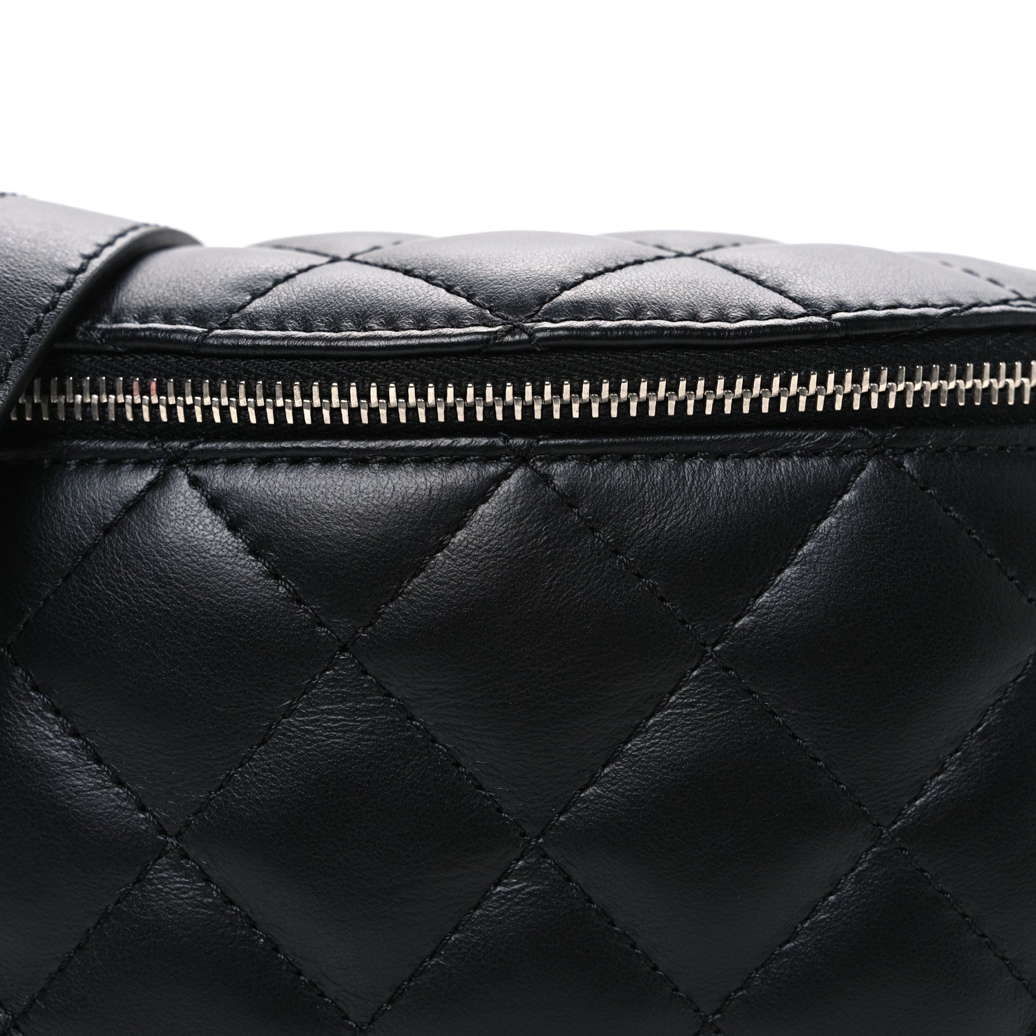 Chanel Lambskin Quilted Waist Belt Bag Black
