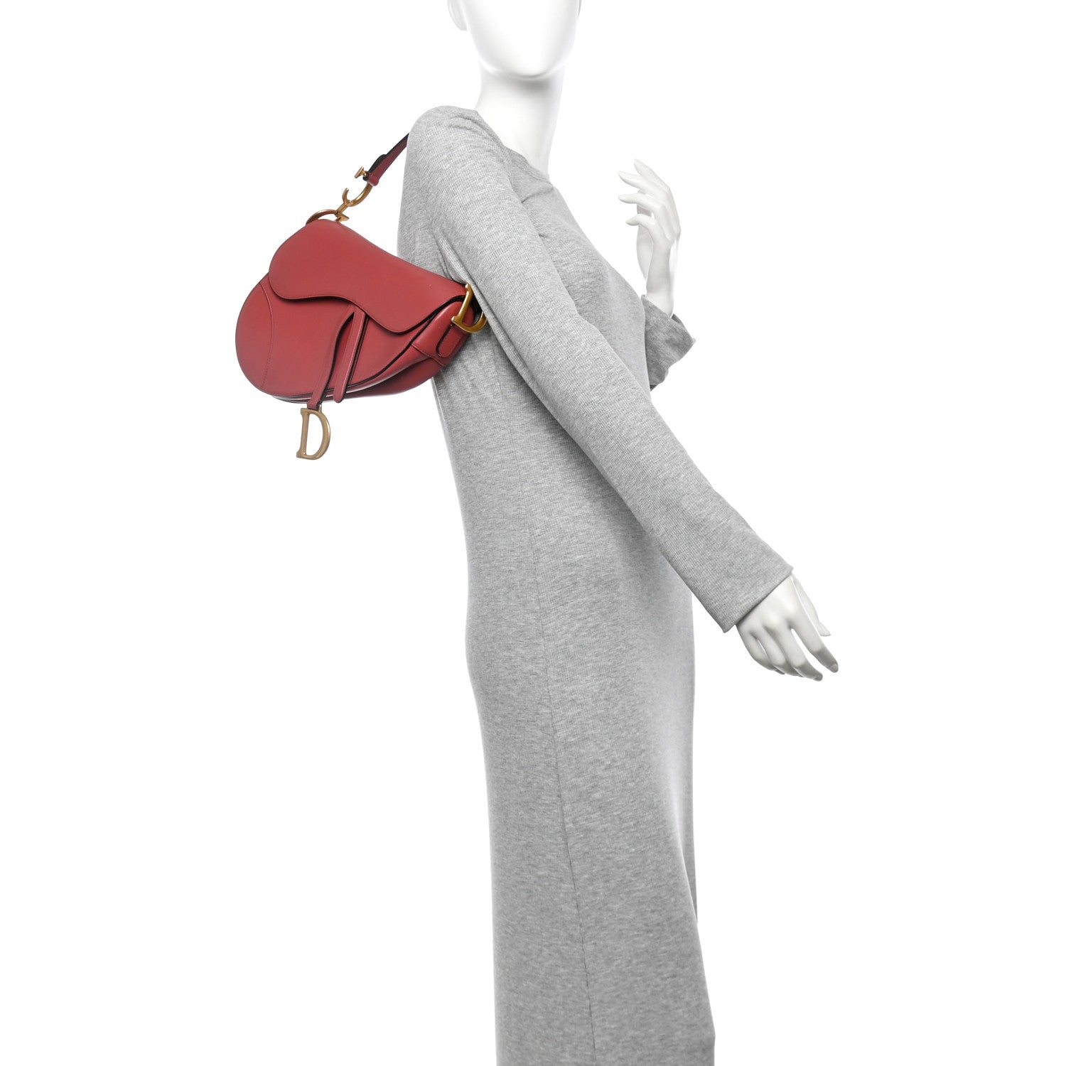 Christian Dior Calfskin Saddle Bag Pink