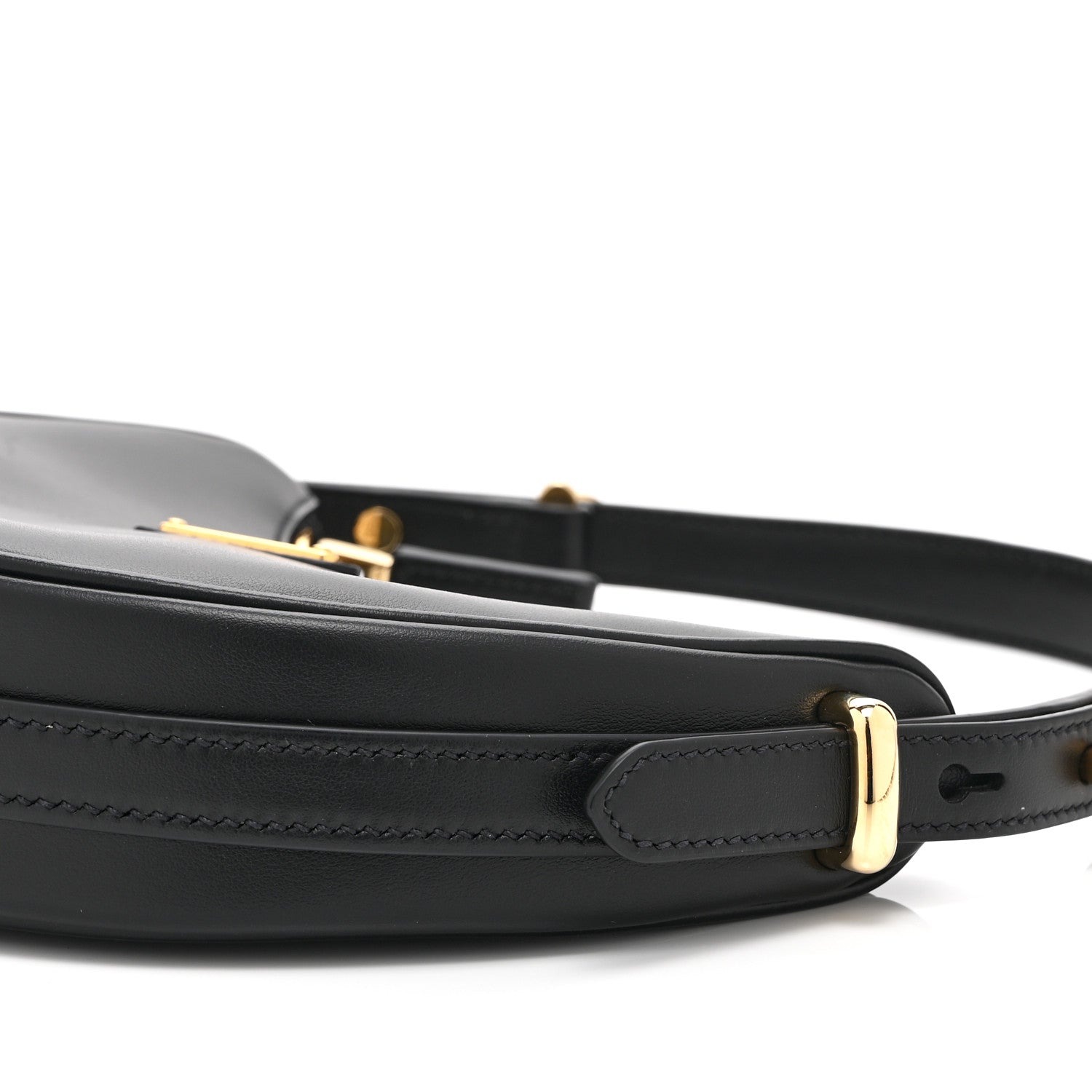 Prada Soft Calfskin Mini Arque Shoulder Bag Black