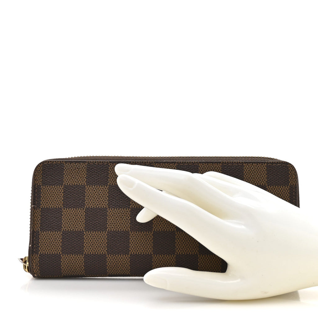 Louis Vuitton Damier Ebene Clemence Wallet Cherry
