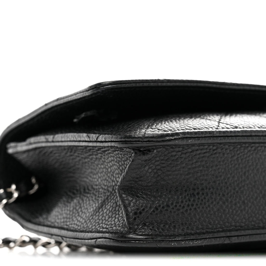 Chanel Caviar Quilted Wallet on Chain WOC Black