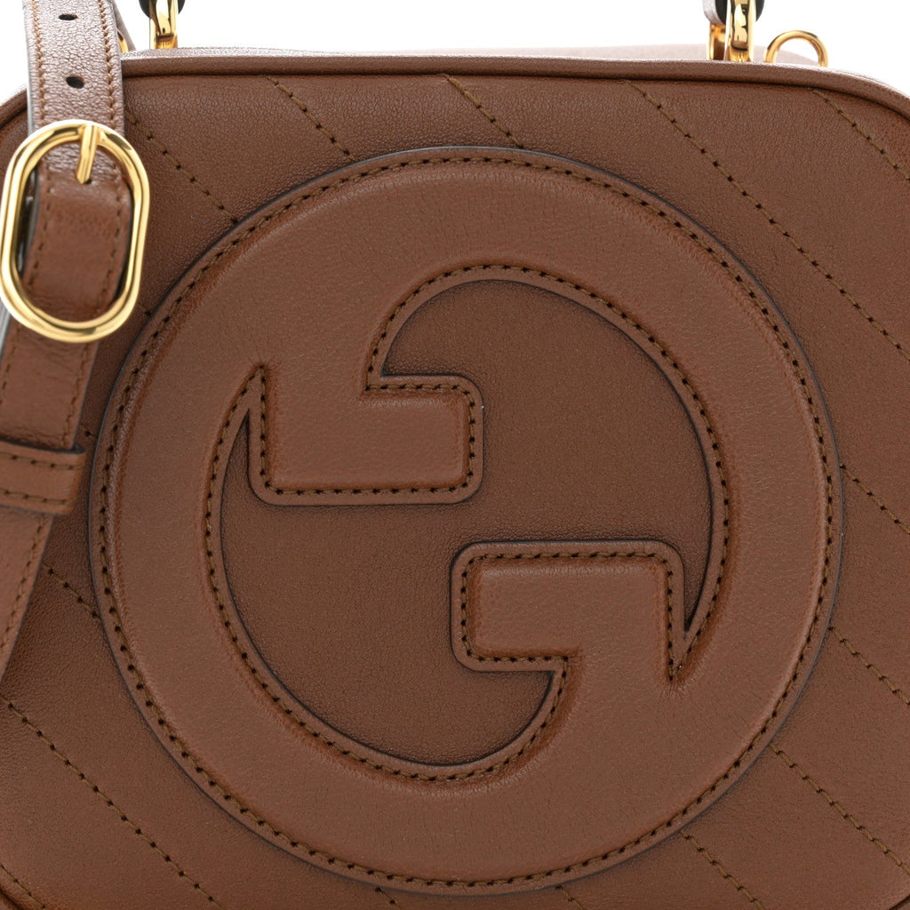 Gucci Sakai Be Green Calfskin Diagonal Stitched Blondie Top Handle Bag Cuir
