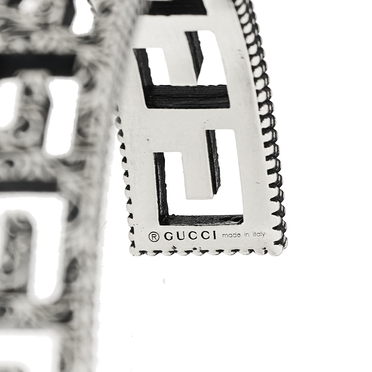 Gucci Sterling Silver Square G Motif Cuff Bracelet