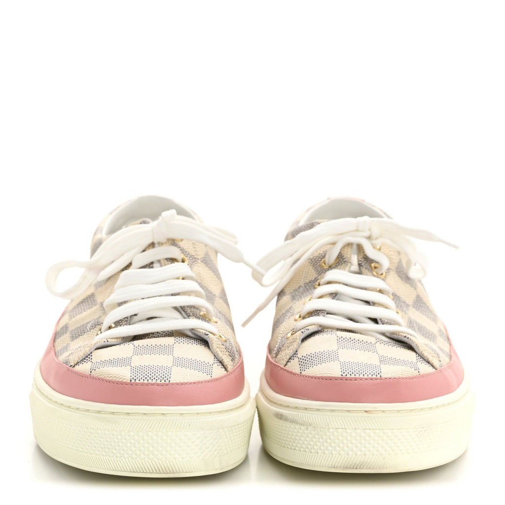 Louis Vuitton Damier Azur Stellar Sneakers 40 Rose Ballerine