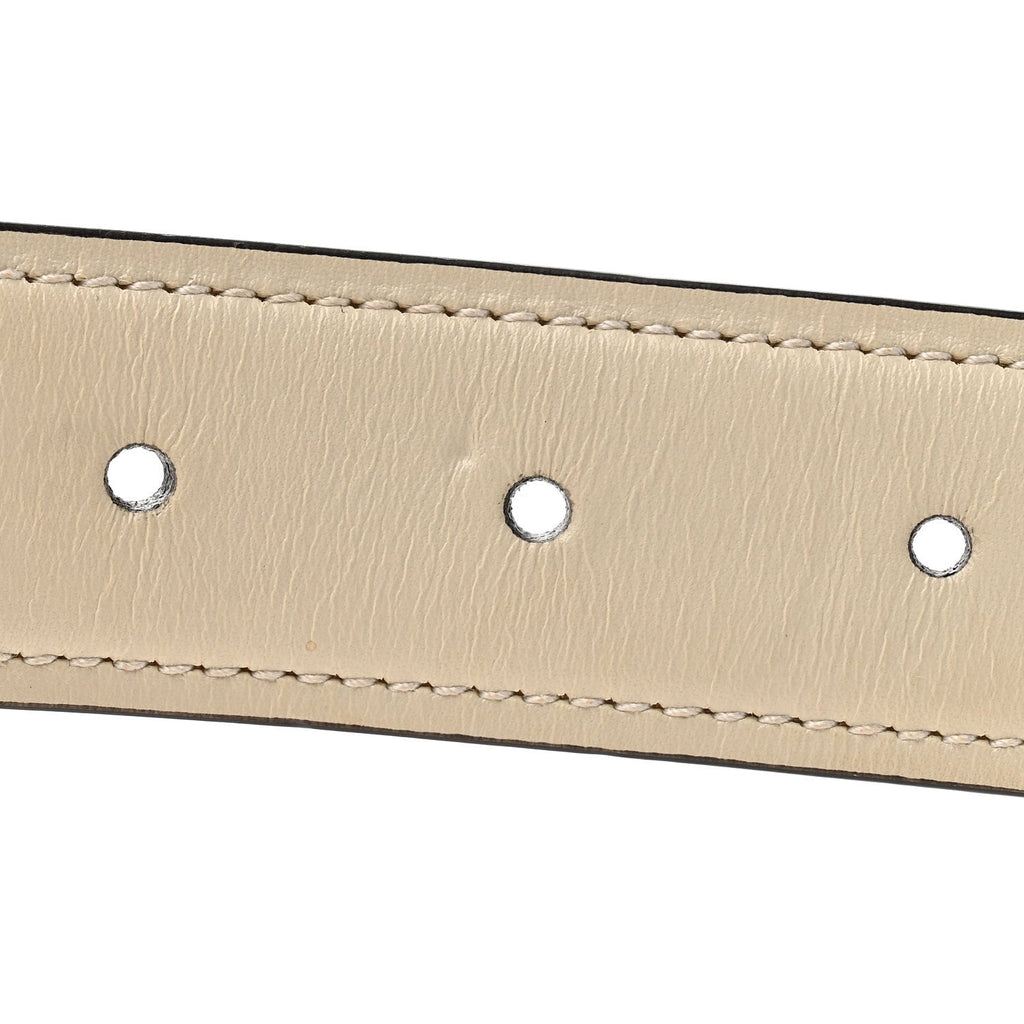 Gucci Ciny Lux Calfskin Blondie Belt 100 40 White
