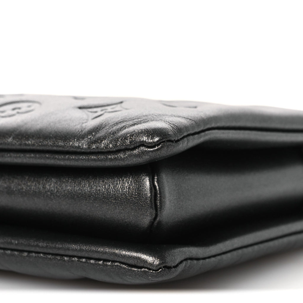 Louis Vuitton Lambskin Embossed Monogram Coussin PM Anthracite