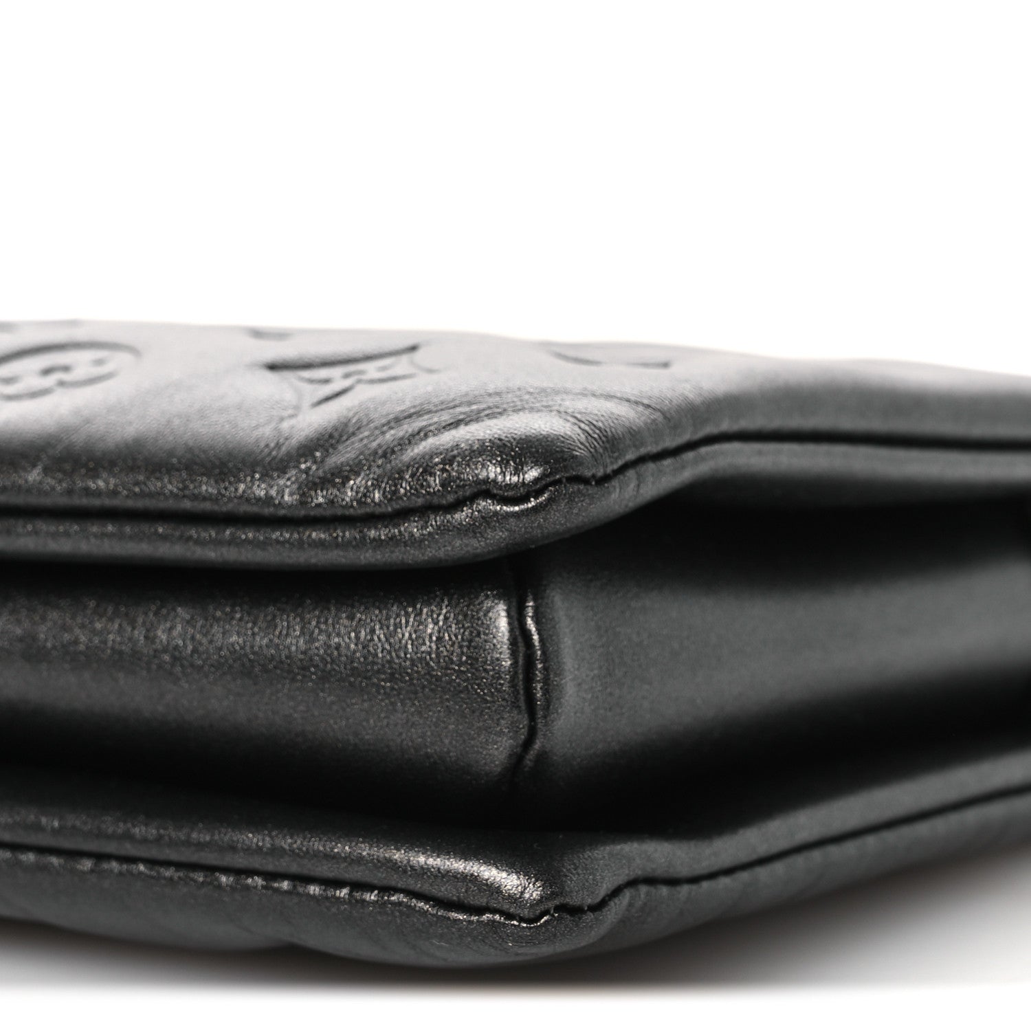 Louis Vuitton Lambskin Embossed Monogram Coussin PM Anthracite