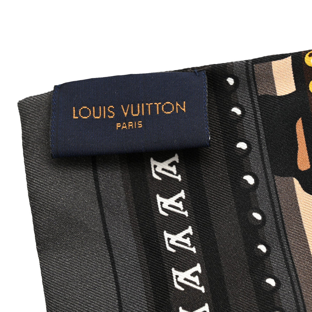 Louis Vuitton Silk Monogram LV World Bandeau Brown