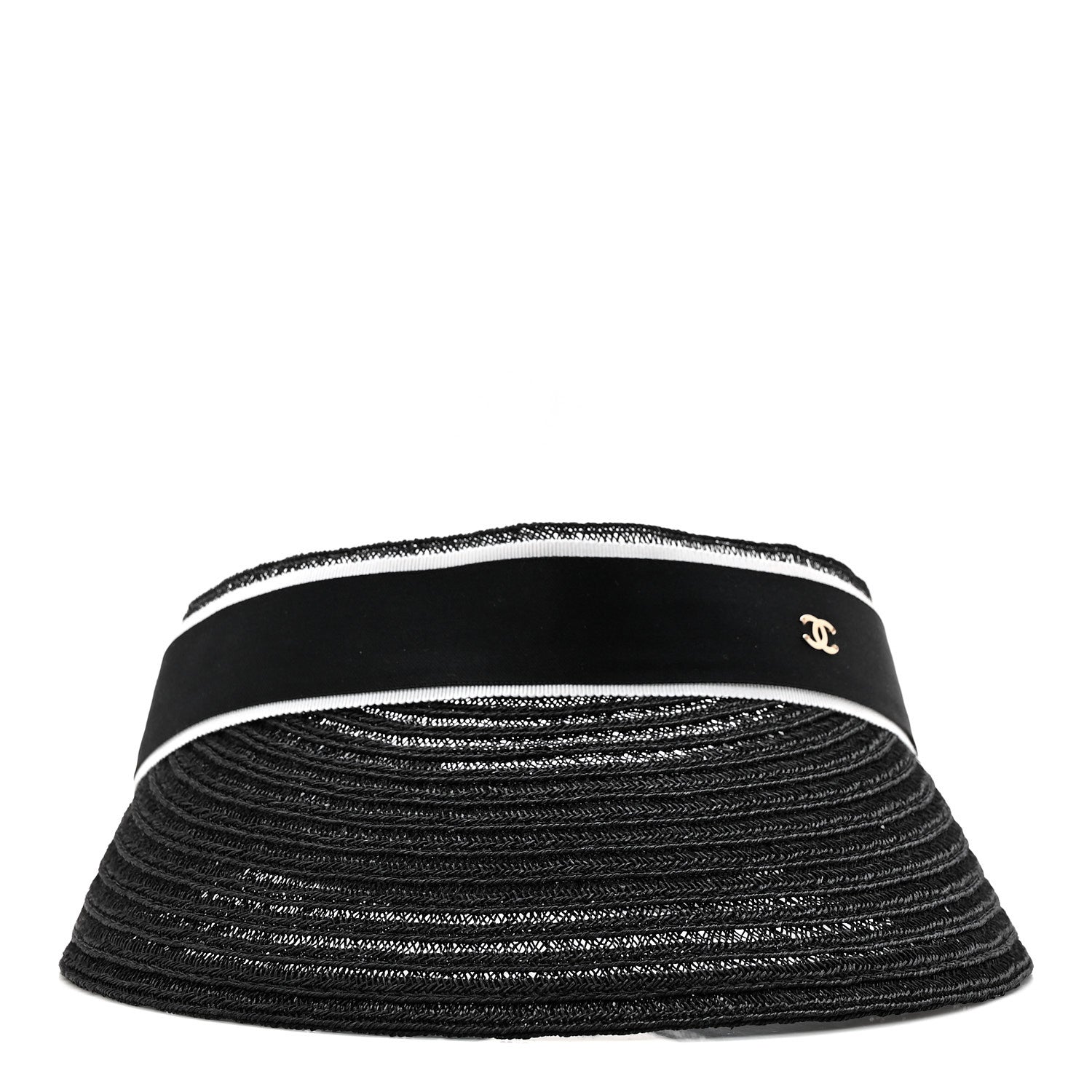 Abaca Cotton Ribbon Visor M Black