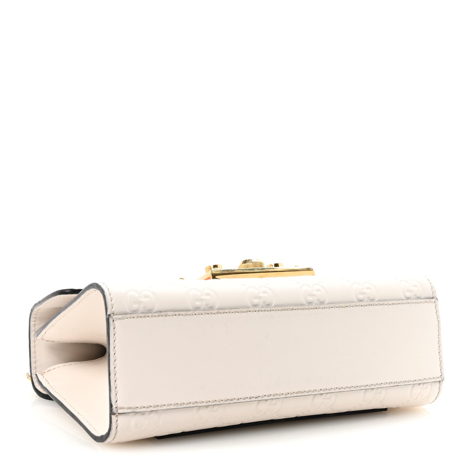 Gucci Guccissima Small Padlock Shoulder Bag Black White