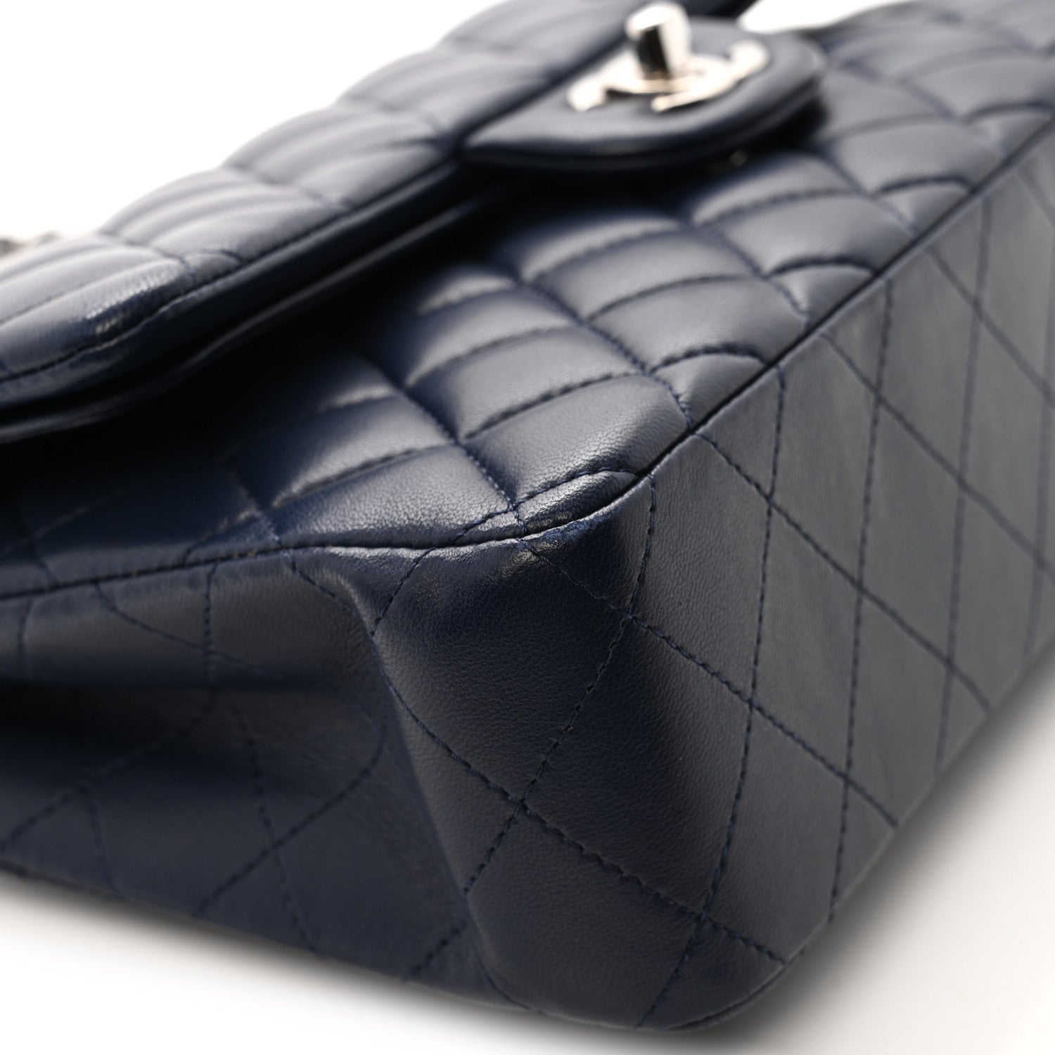 Chanel Lambskin Quilted Small Double Flap Blue