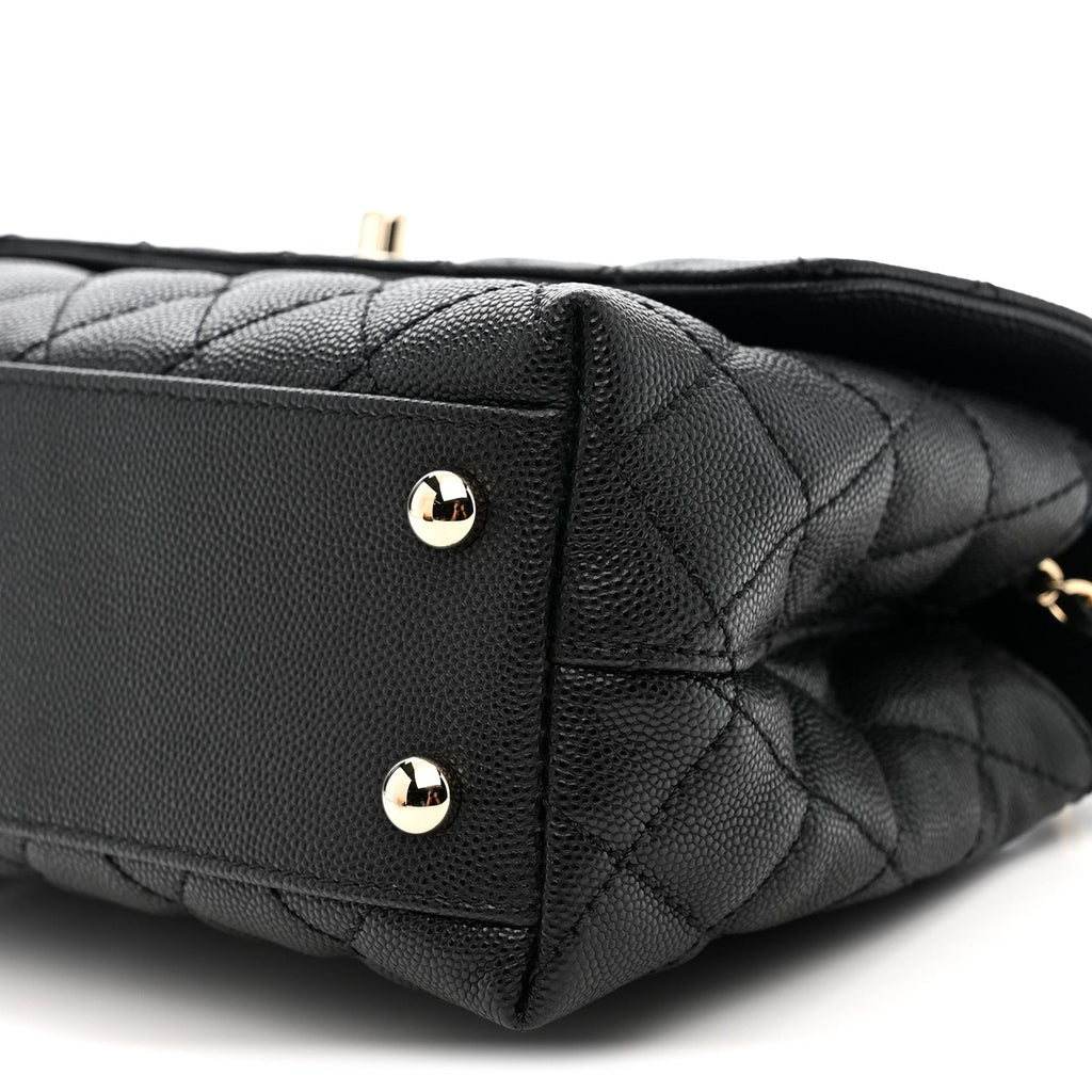 Chanel Caviar Quilted Mini Coco Handle Flap Black