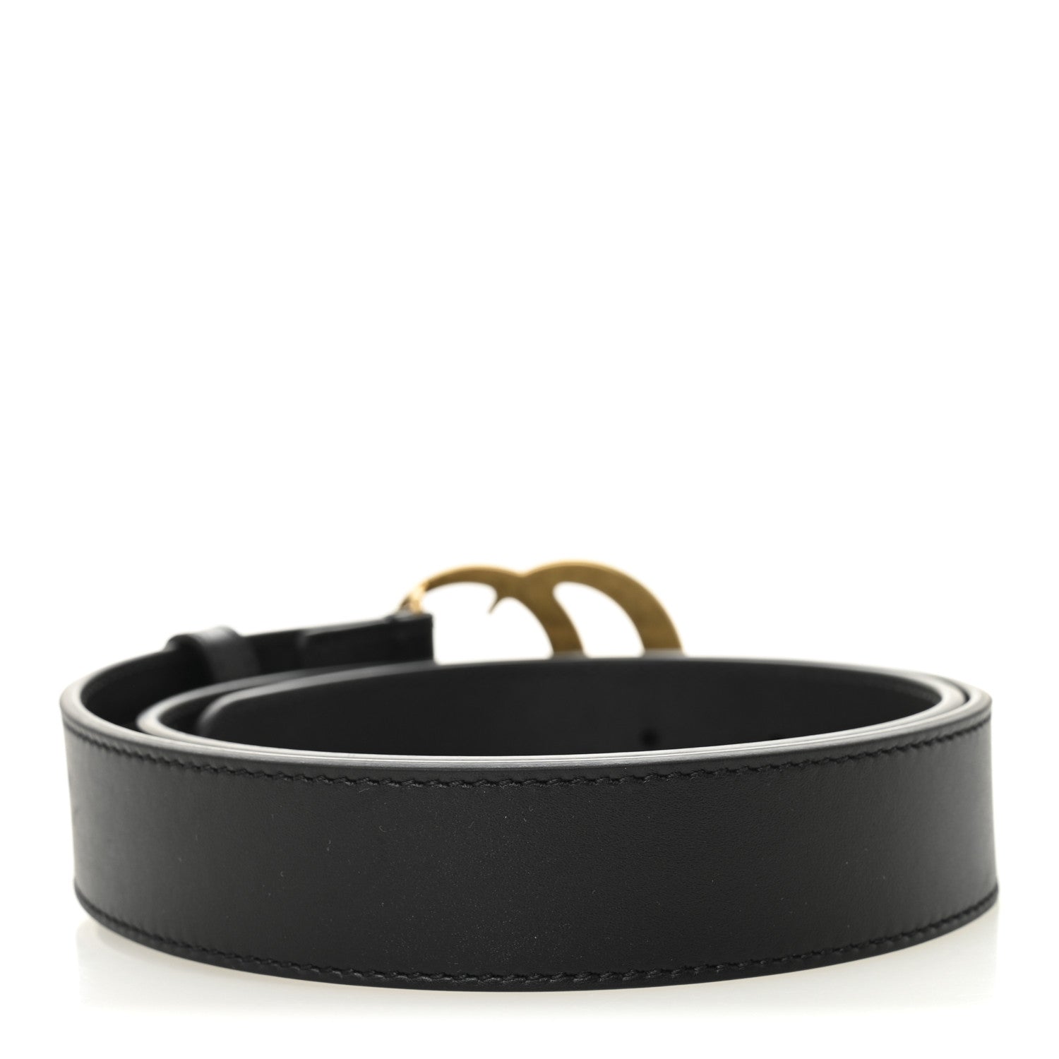 Gucci Calfskin Double G 30mm Belt 75 30 Black