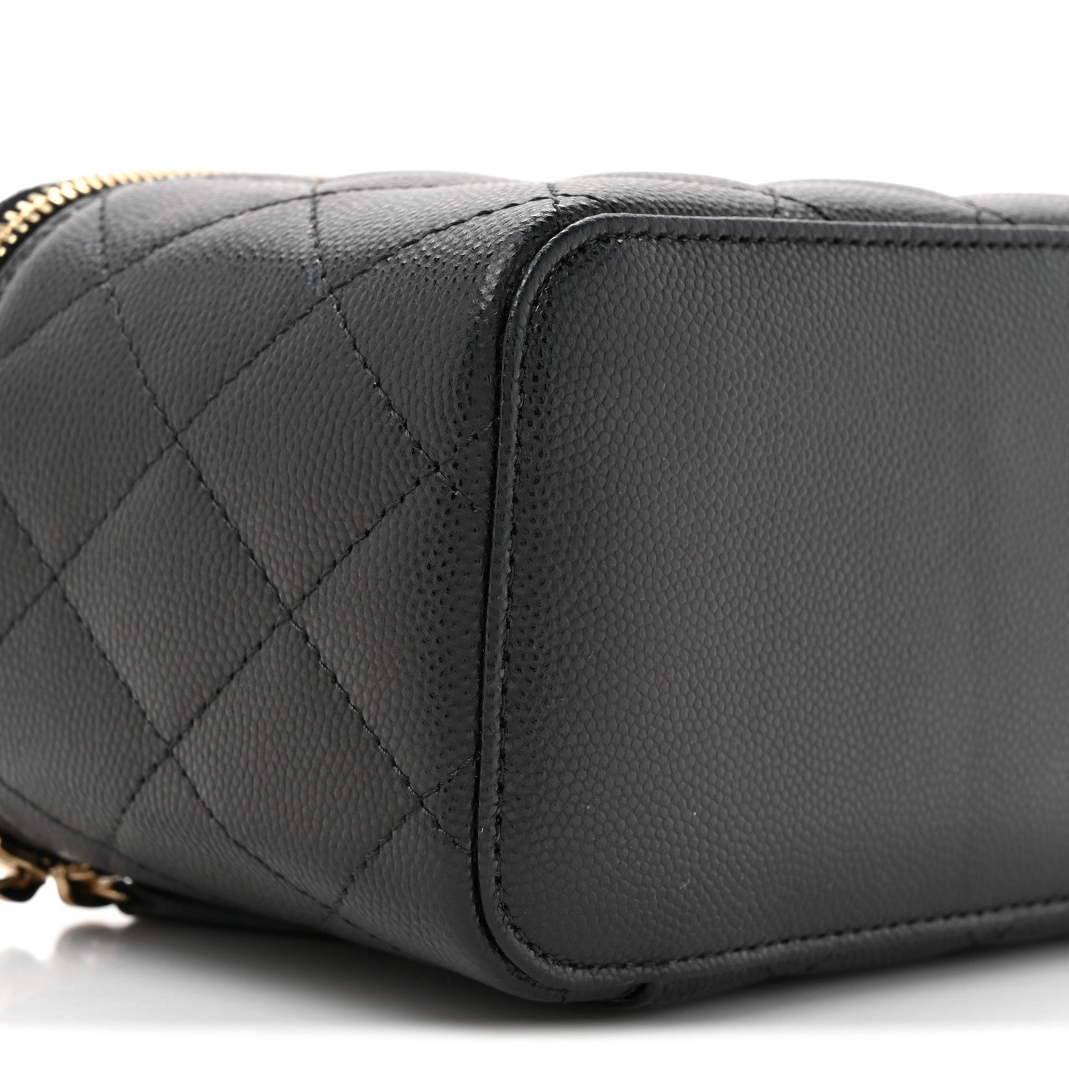 Chanel Caviar Quilted Small Vanity Case With Chain Black