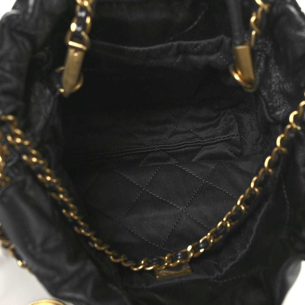 Chanel Shiny Calfskin Quilted Mini Chanel 22 Black