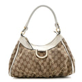 Gucci Monogram Medium D Gold Ring Hobo White