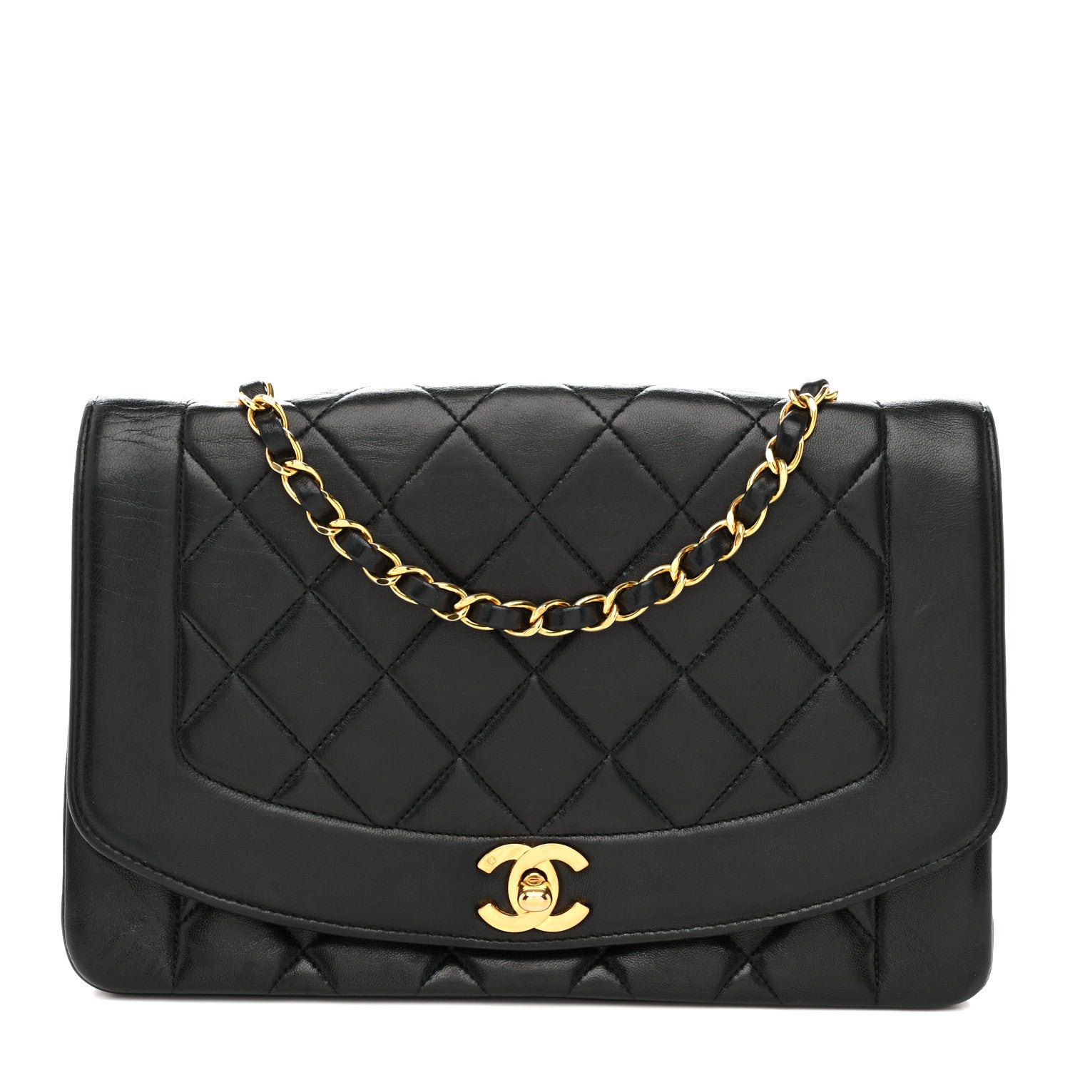 Chanel Lambskin Quilted Medium Single Flap Black