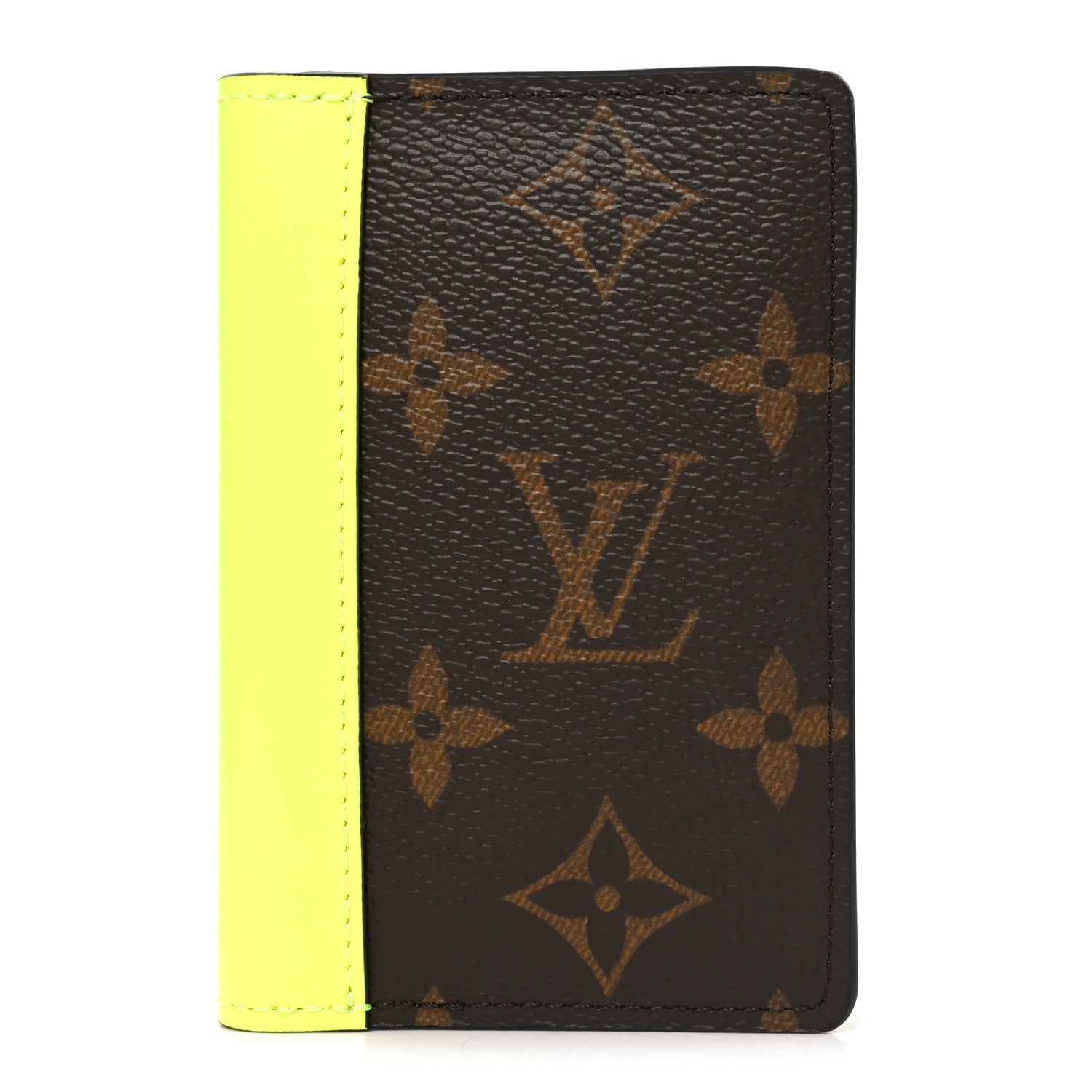 Louis Vuitton Monogram Macassar Pocket Organizer NM Florescent Yellow
