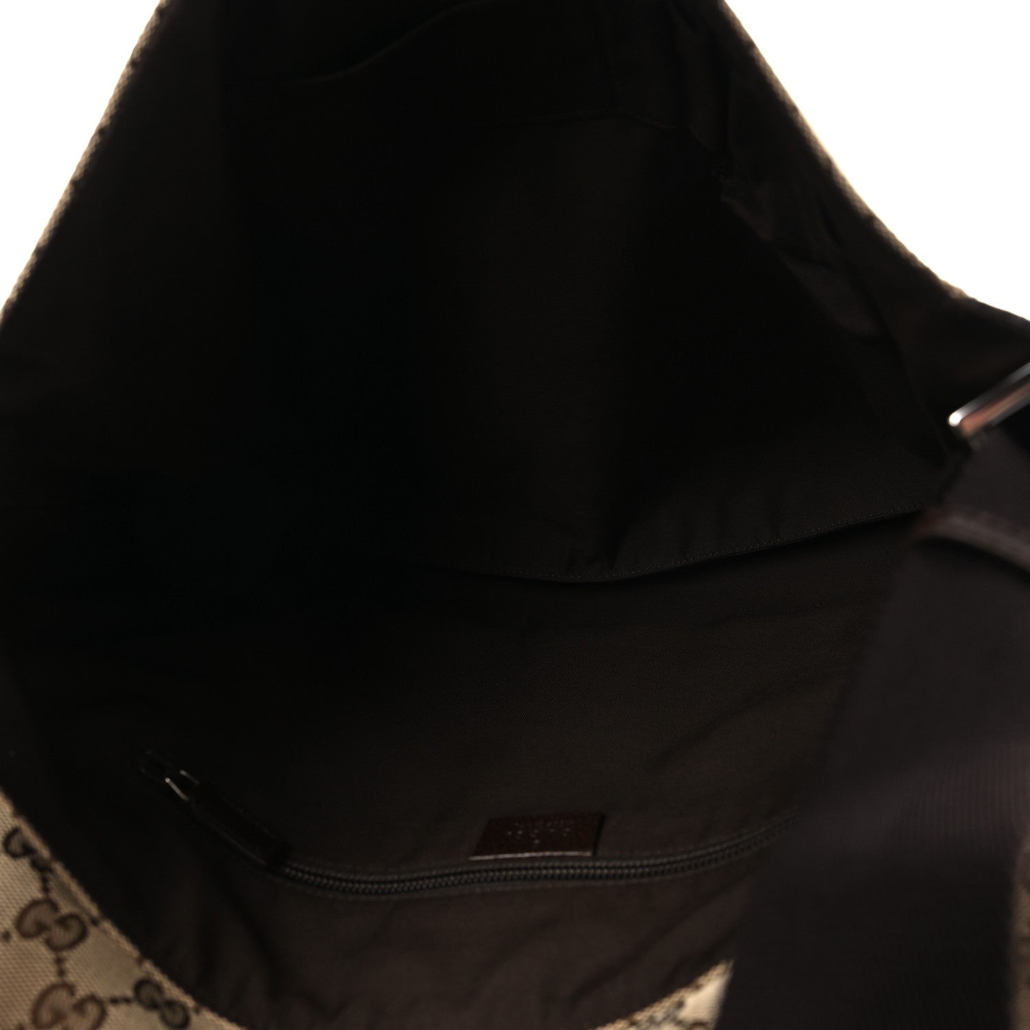 Gucci GG Monogram Medium Flap Messenger Bag Beige Dark Brown