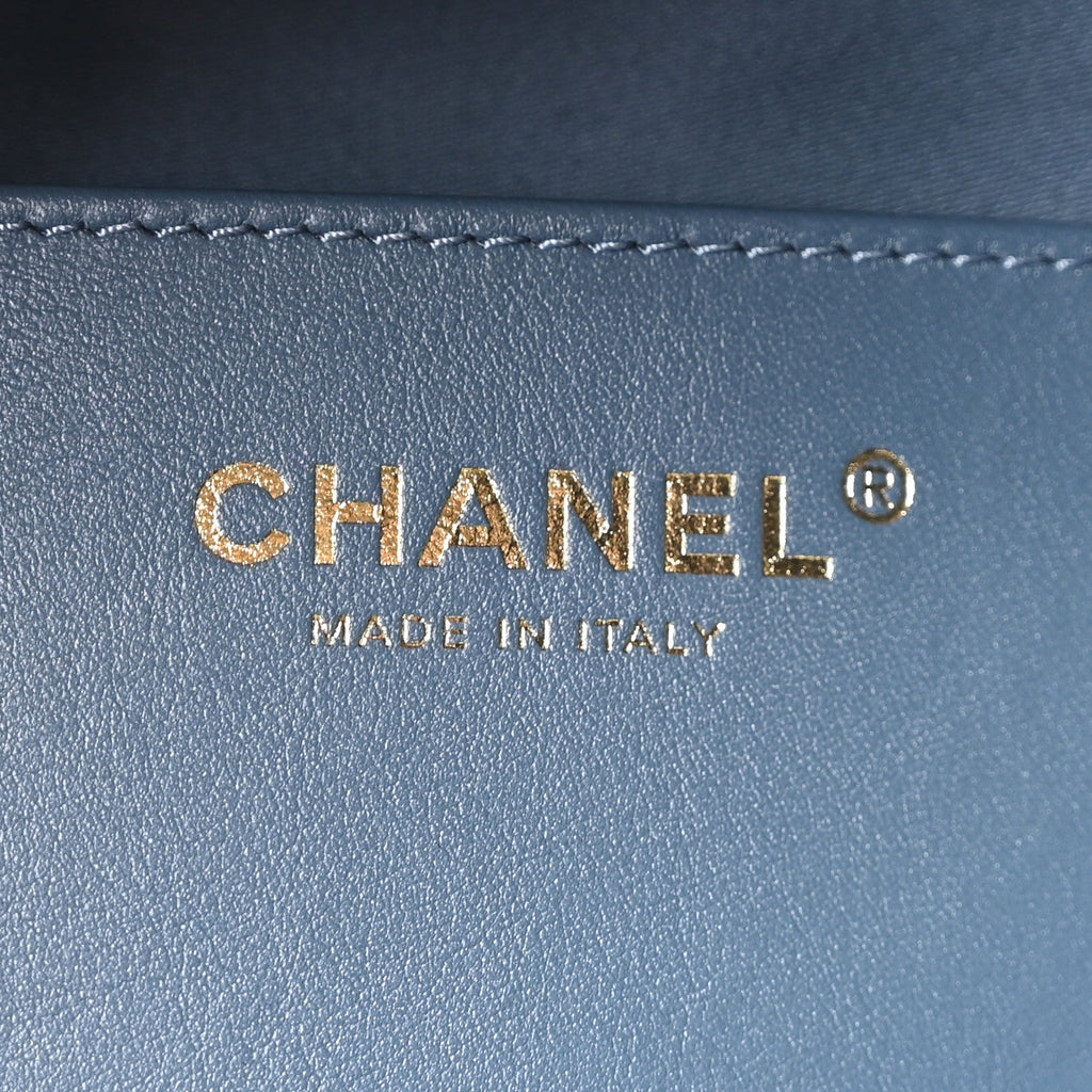 Chanel Suede Quilted Medium Chanel 25 Handbag Blue