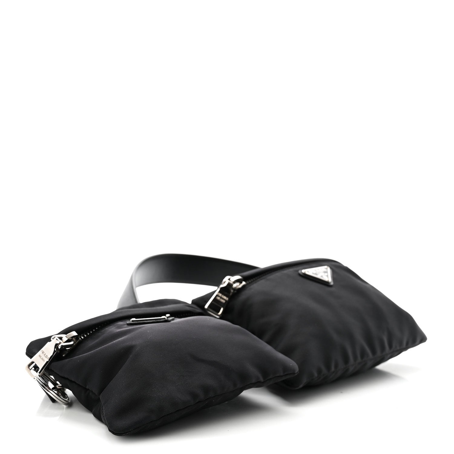 Prada Tessuto Nylon Saffiano Belt Bag 90 36 Black