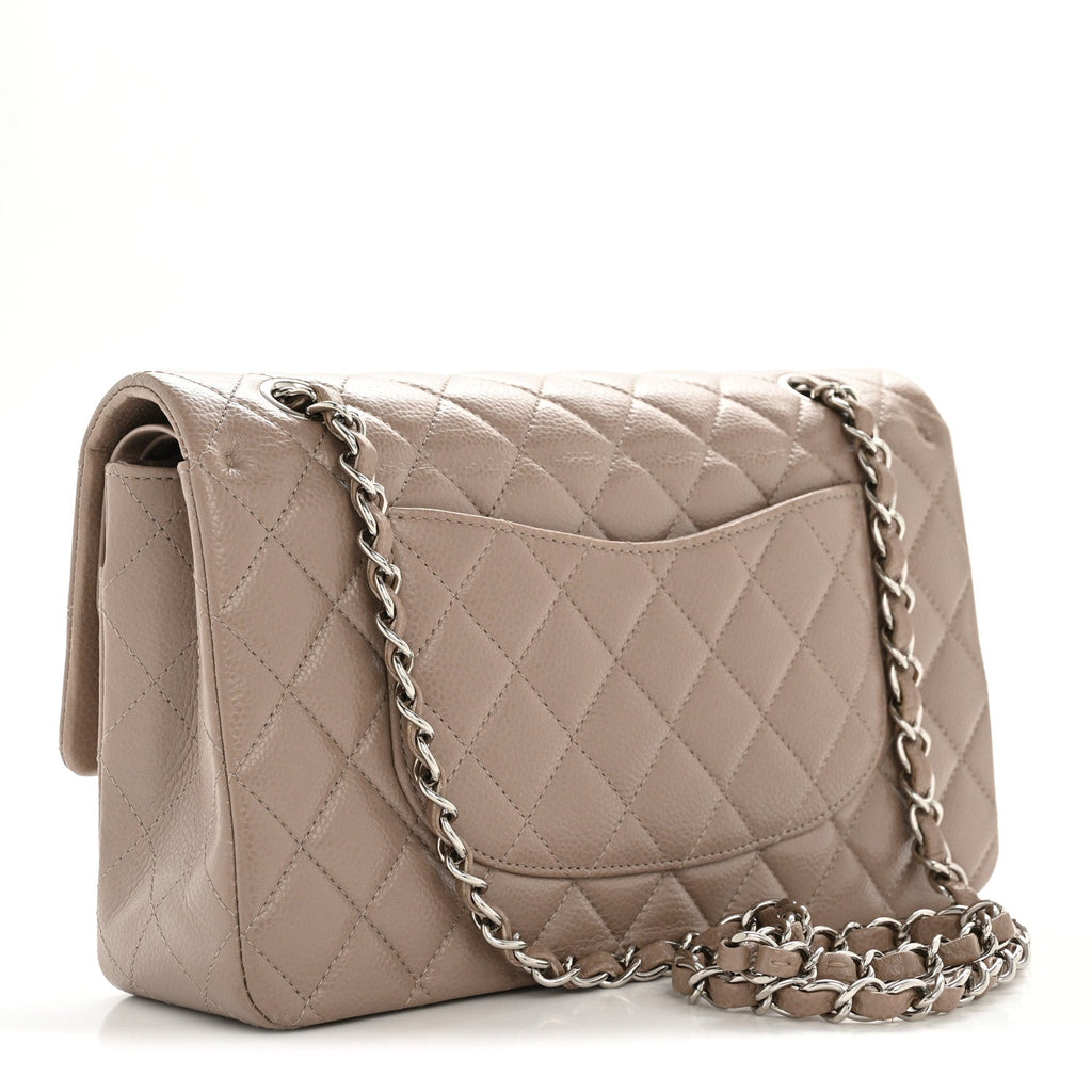 Chanel Caviar Quilted Medium Double Flap Taupe