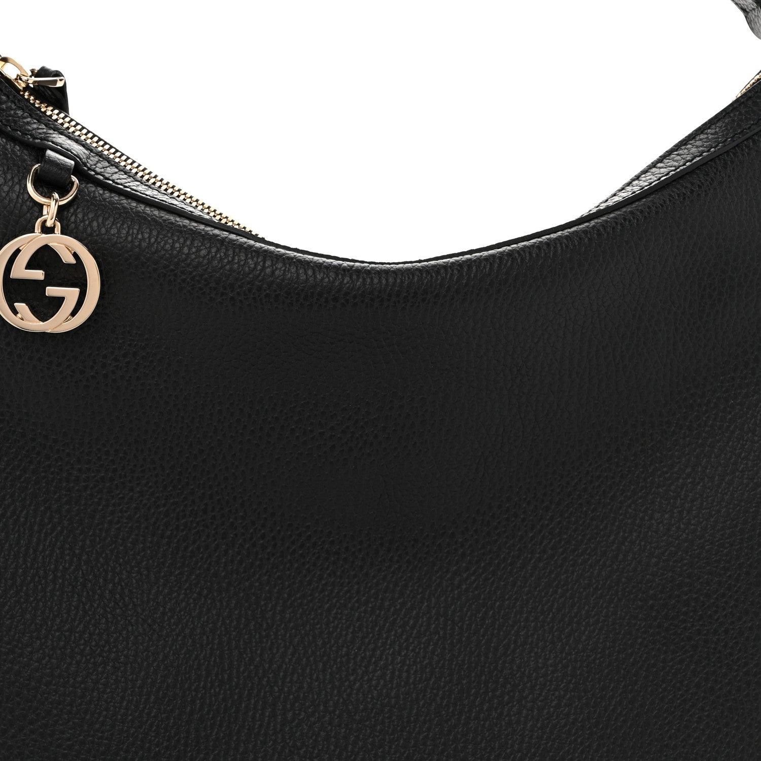 Gucci Dollar Calfskin GG Hobo Black