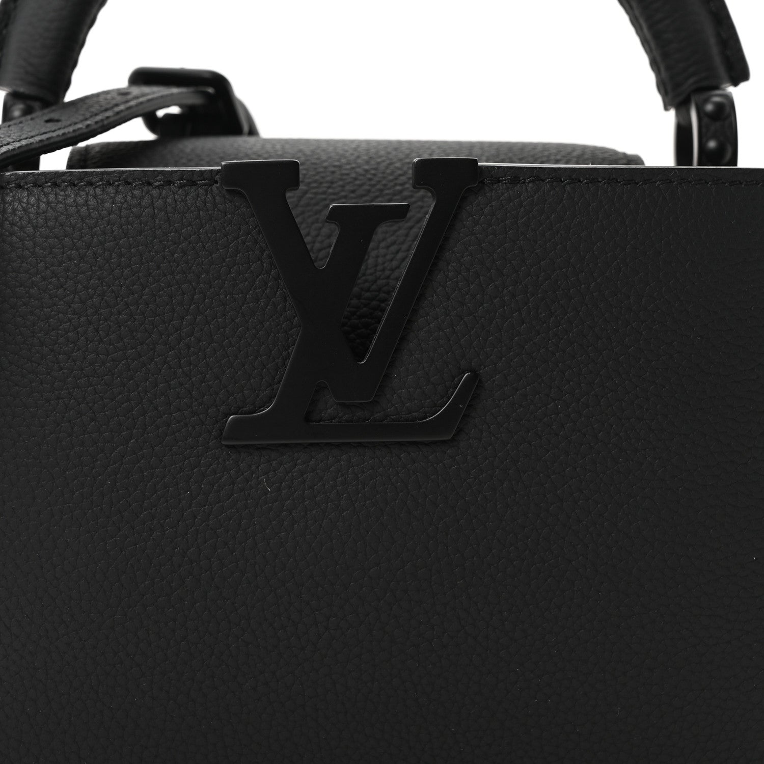 Louis Vuitton Matte Taurillon Capucines East West Mini All Black