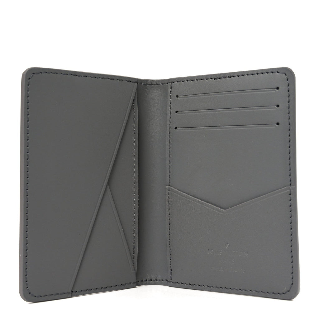 Louis Vuitton Calfskin Monogram Shadow Pocket Organizer Antarctic Grey