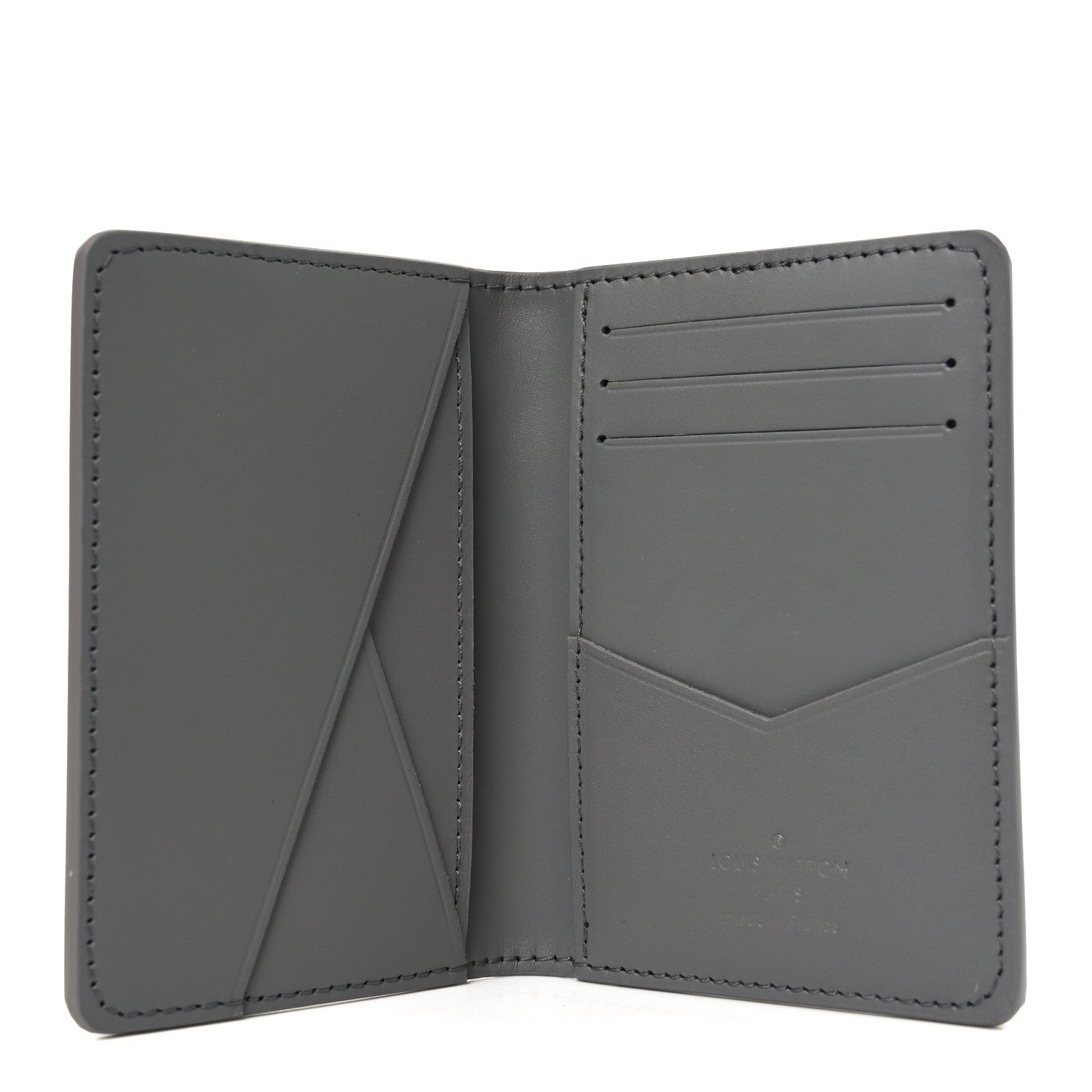 Louis Vuitton Calfskin Monogram Shadow Pocket Organizer Antarctic Grey