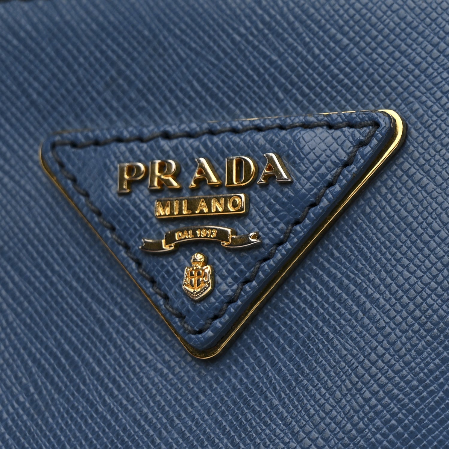 Prada Saffiano Small Galleria Double Zip Tote Cobalto