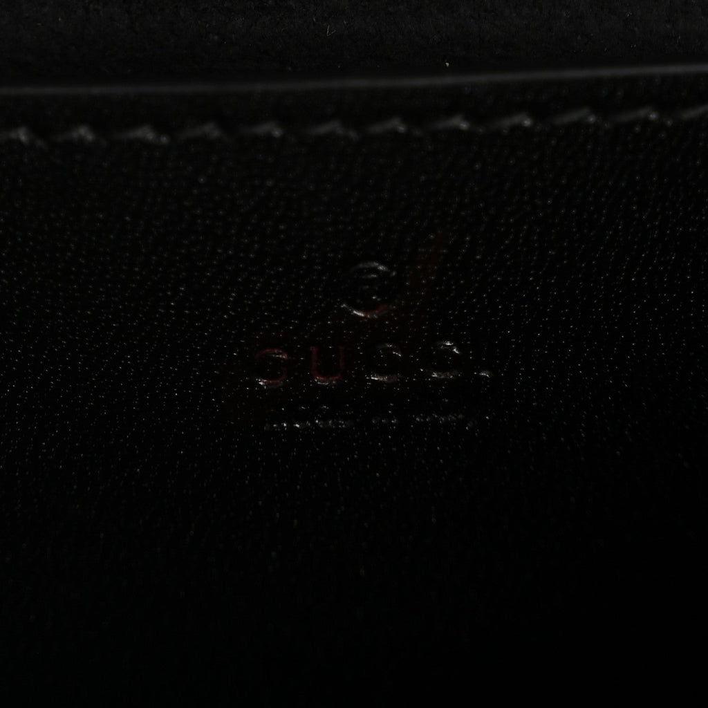 Gucci New Canvas Charisma Calfskin Crystal GG Monogram Mini Jackie 1961 Hobo Black