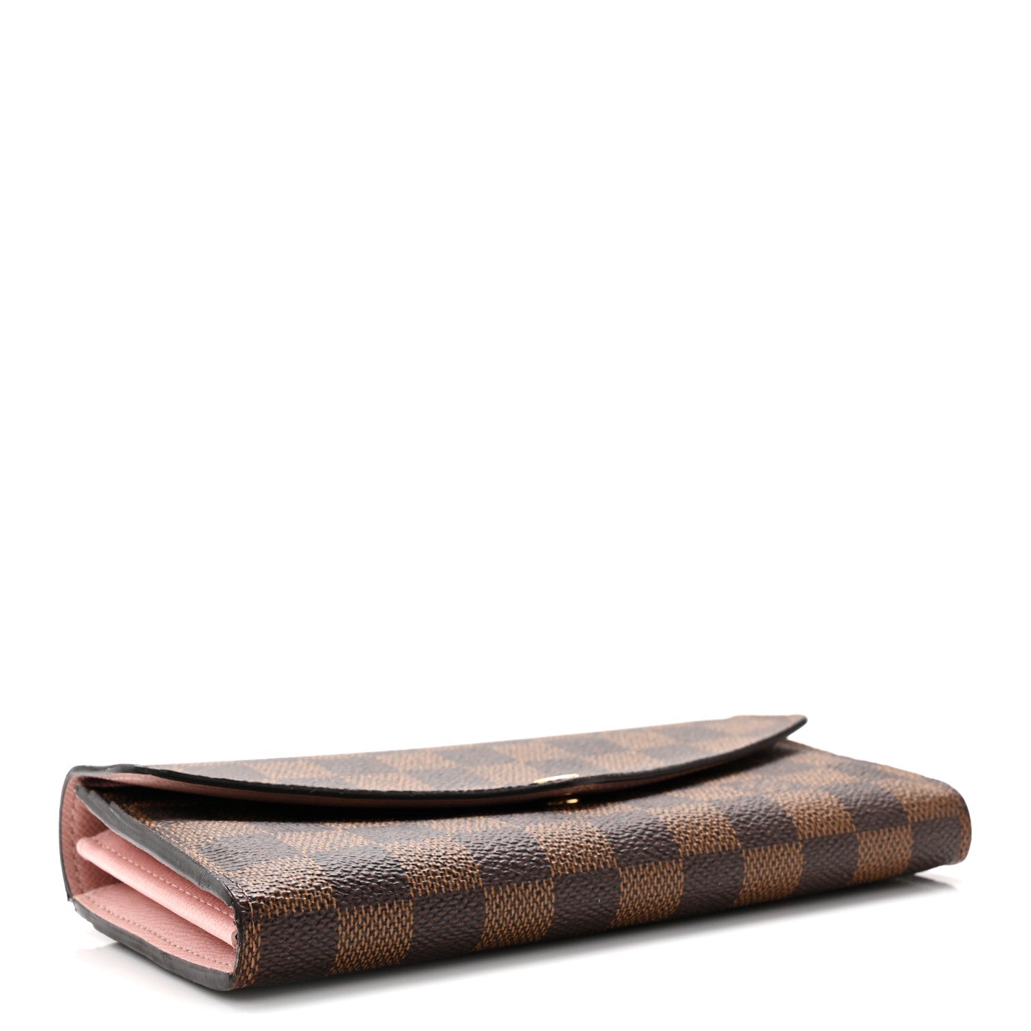 Louis Vuitton Damier Ebene Sarah Wallet NM Rose Ballerine