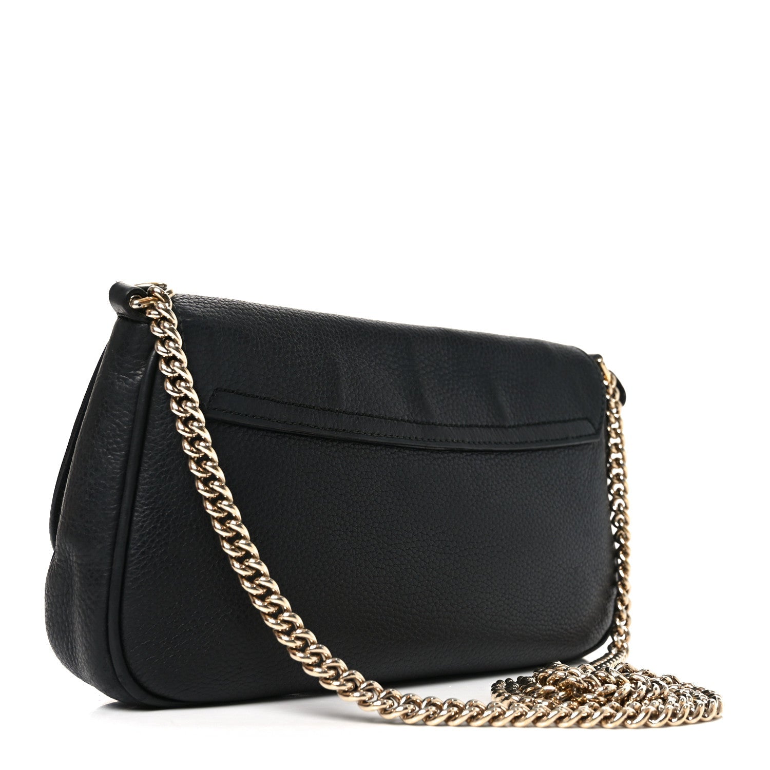 Gucci Pebbled Calfskin Medium Soho Flap Crossbody Black
