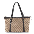 Gucci Monogram Medium Abbey Tote Brown