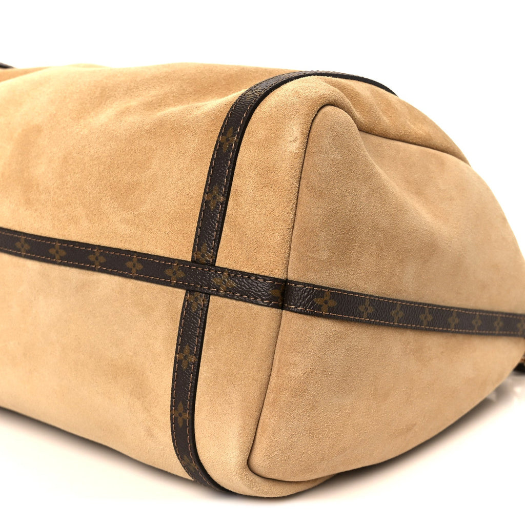 Louis Vuitton Suede Monogram Express MM Hazelnut