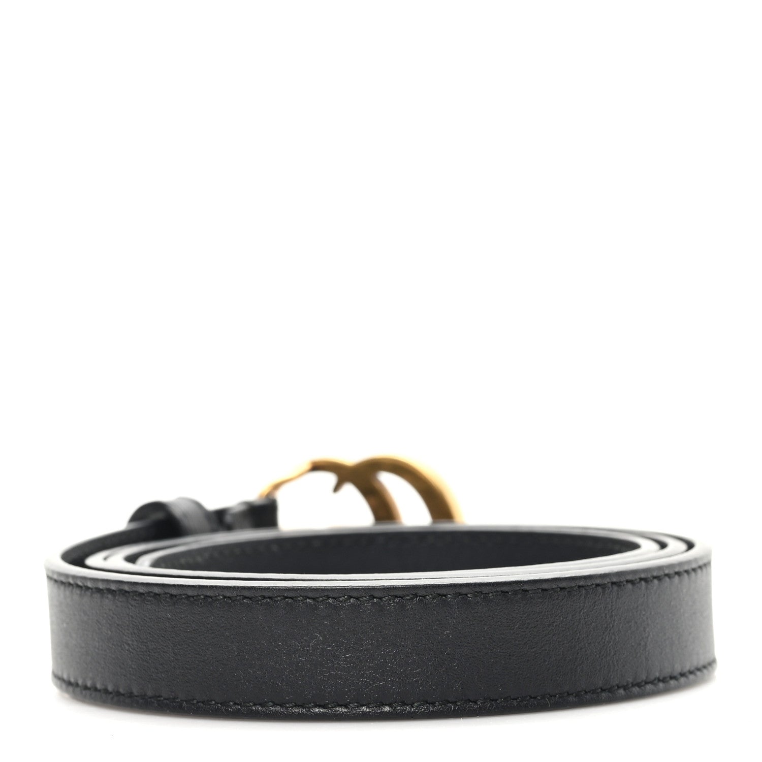 Gucci Calfskin Double G 20mm Belt 80 32 Black