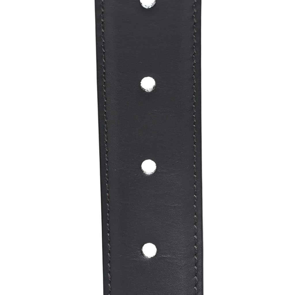 Gucci Selleria Calfskin GG Supreme Monogram Reversible Belt 95 38 Graphite Grey Black