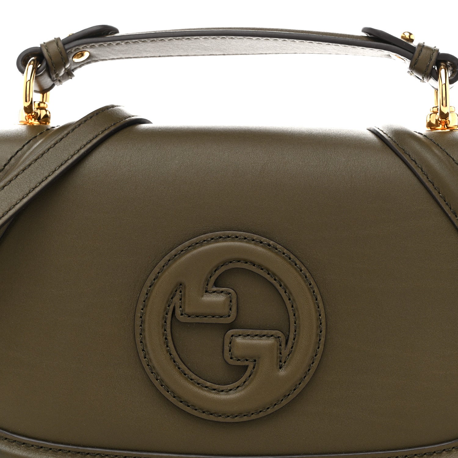 Gucci Roxy Calfskin Medium Blondie Top Handle Bag Forest Green