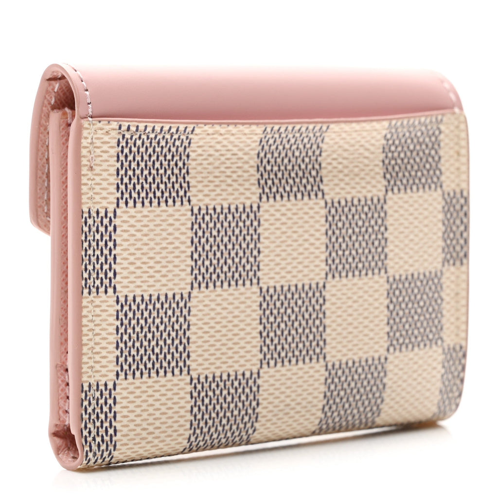 Louis Vuitton Damier Azur Zoe Wallet Rose Ballerine