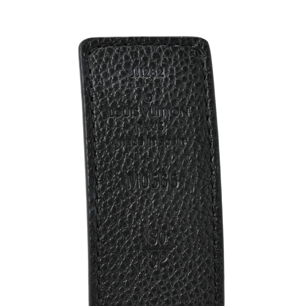 Louis Vuitton Calfskin Monogram 30mm LV Initiales Reversible Belt 80 32 Black