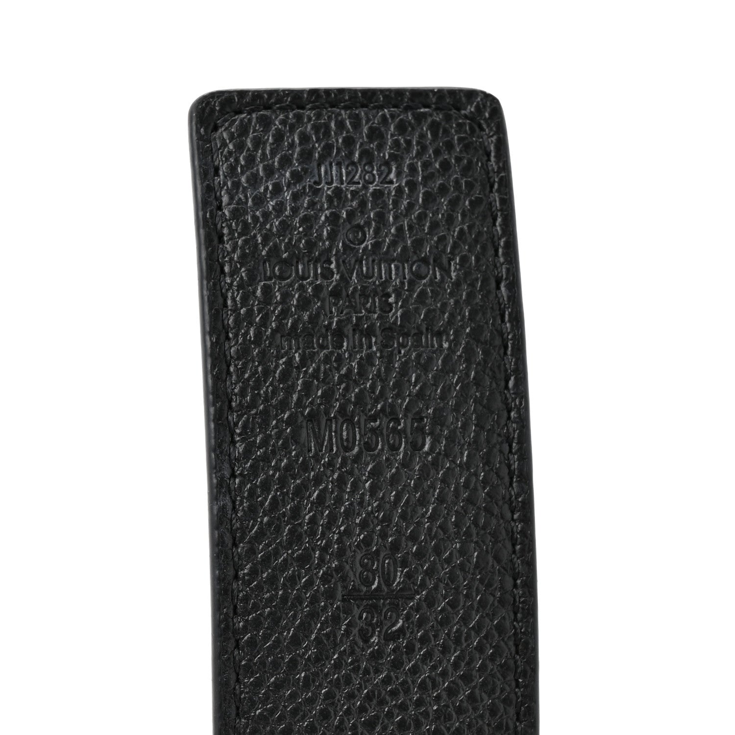 Louis Vuitton Calfskin Monogram 30mm LV Initiales Reversible Belt 80 32 Black