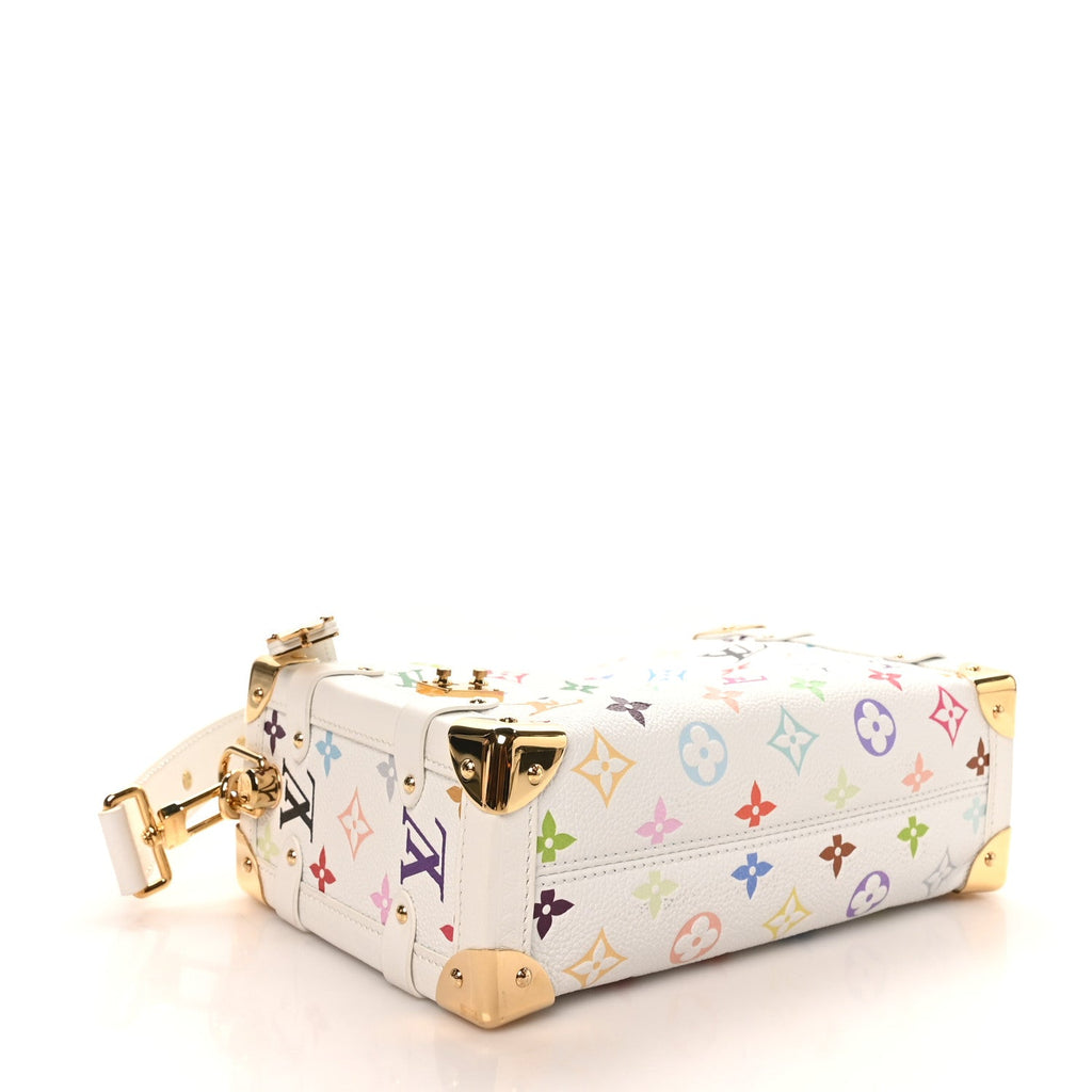 Louis Vuitton LV x TM Cowhide Monogram Multicolor Side Trunk MM White