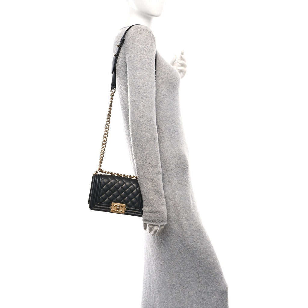 Chanel Caviar Quilted Small Boy Flap Black