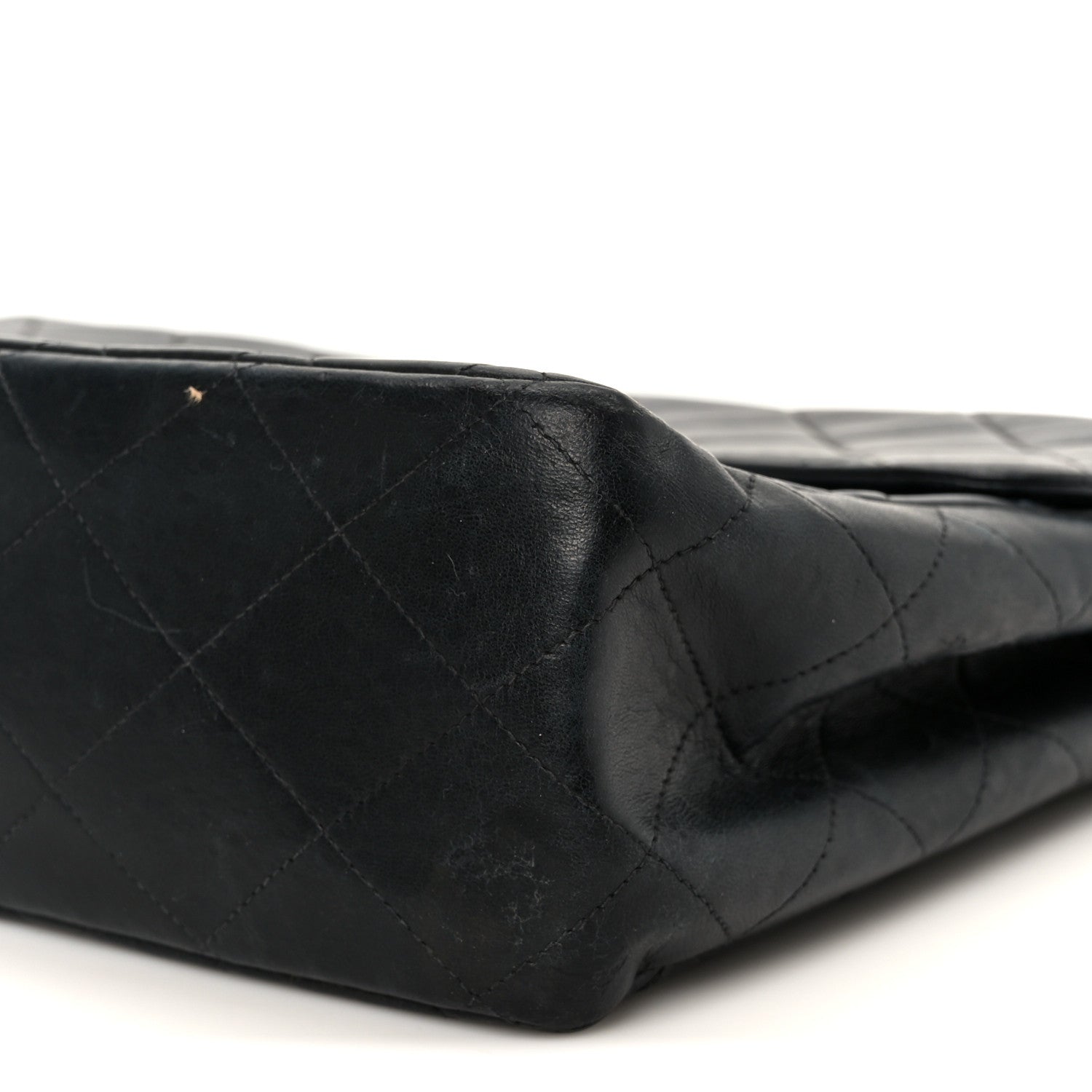 Chanel Lambskin Quilted XL Jumbo Single Flap Black