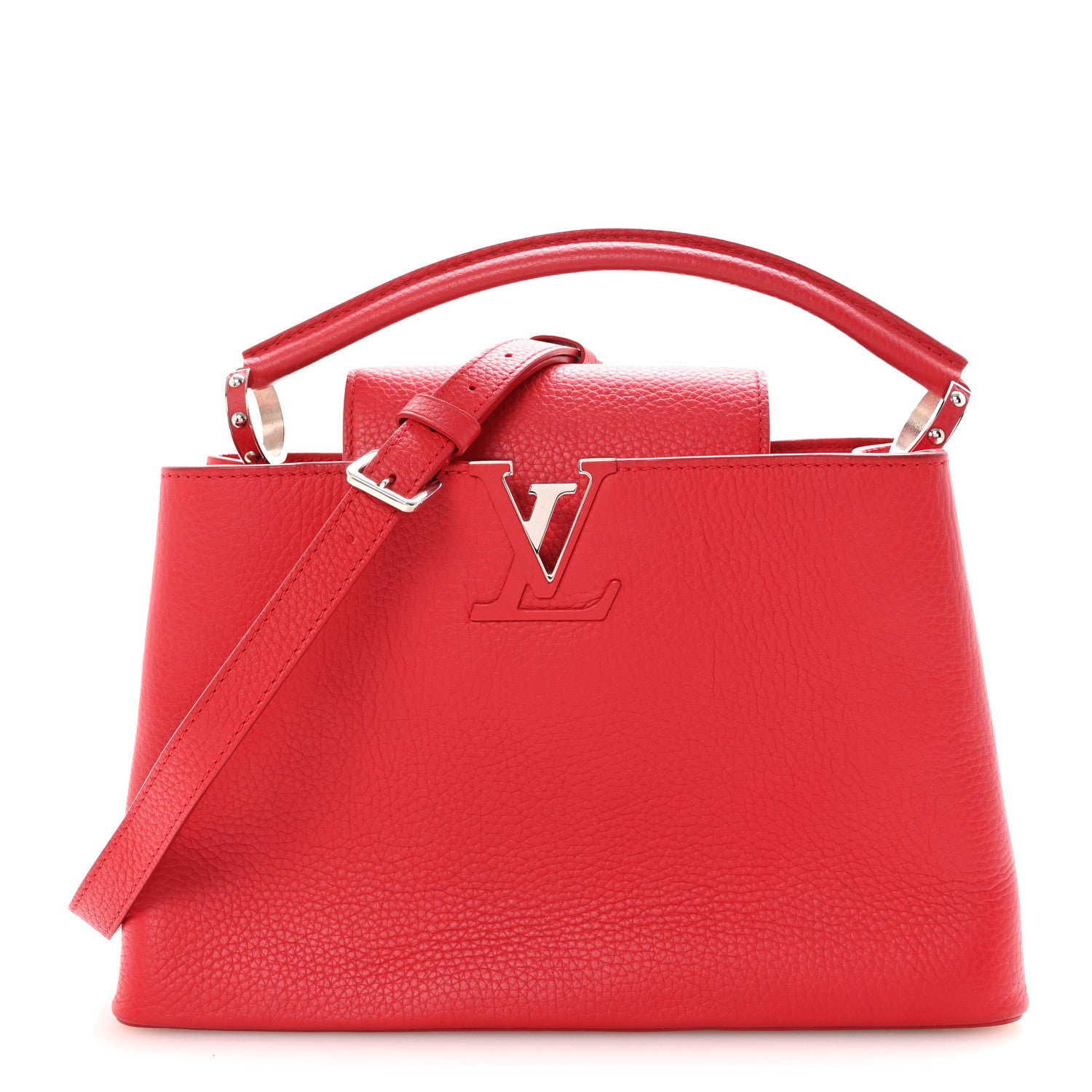 Louis Vuitton Taurillon Capucines PM Rubis