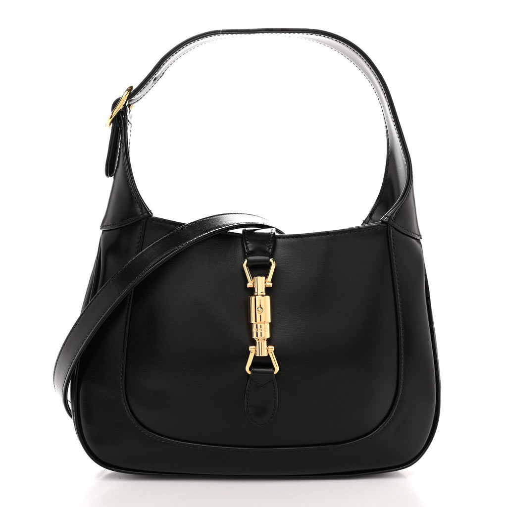 Gucci Boarded Dyana Lux Calfskin Small Jackie 1961 Hobo Black
