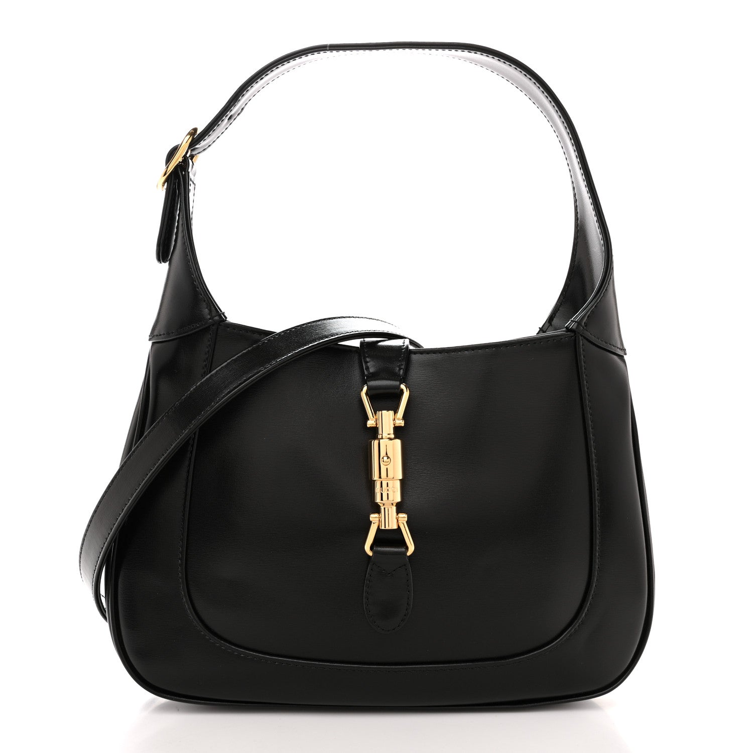 Gucci Boarded Dyana Lux Calfskin Small Jackie 1961 Hobo Black
