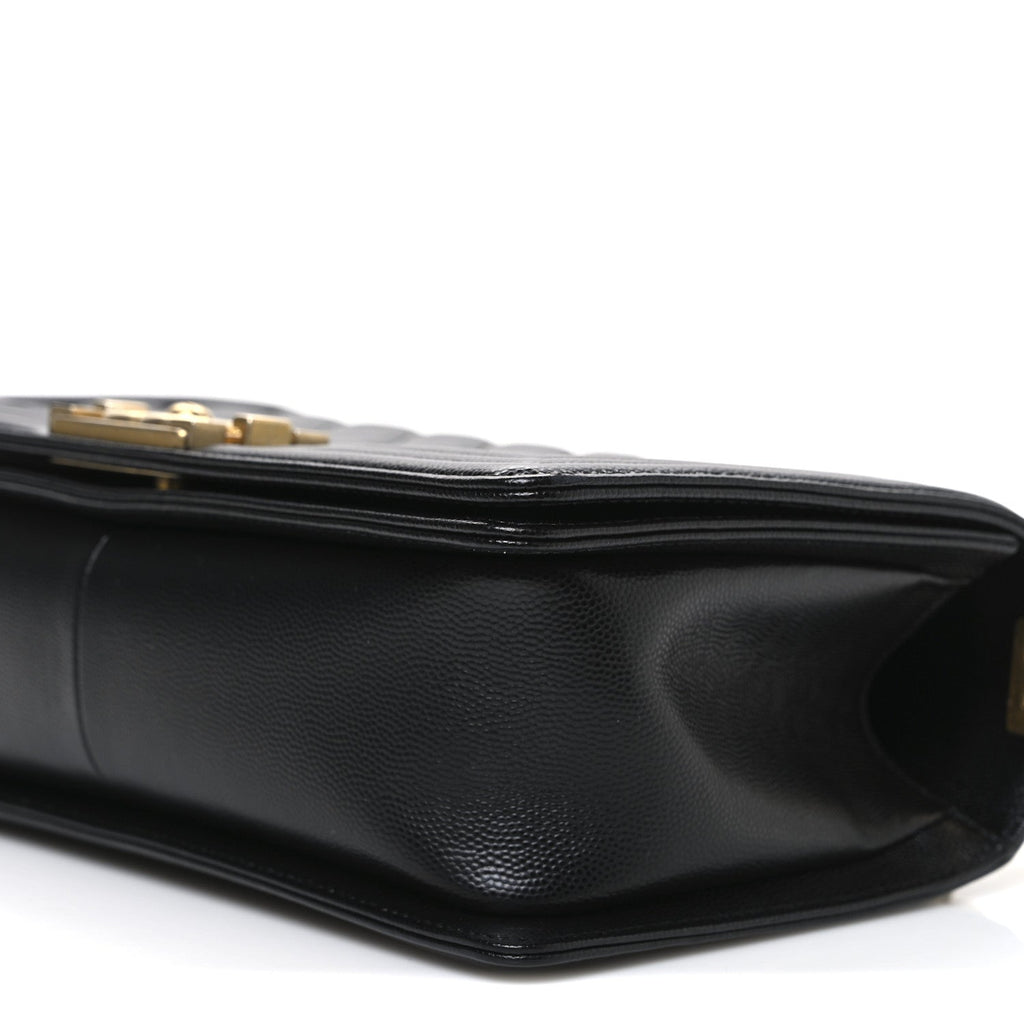 Chanel Caviar Quilted Medium Boy Flap Black